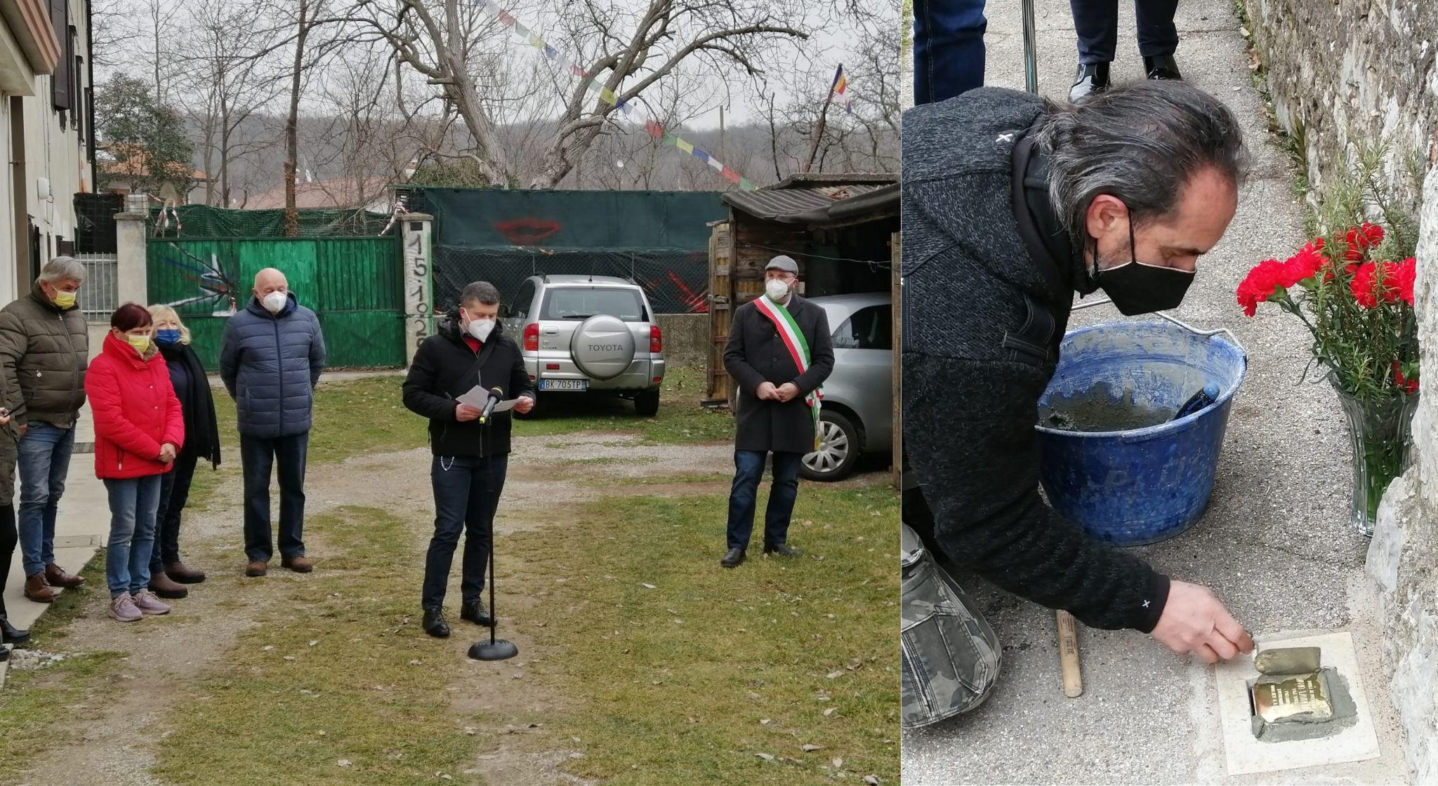 Le Stolpersteine a Doberdò, il ricordo di chi non tornò dal raid nel '44